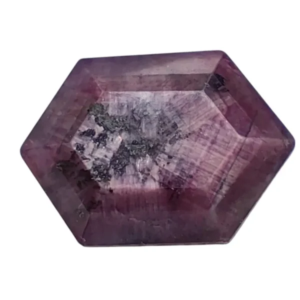 26.70 ct Unheated Untreated Tripache Ruby Slice | Natural Hexagon Crystal Gemstone with Matrix for Jewelry, Healing & Collecting