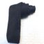 LIGNE Club Med black knit tie, 100% polyester slim necktie for men, textured formal and casual wear